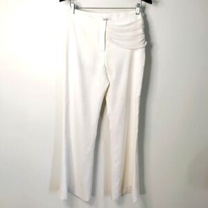 Cache Women 8 Wide Leg Acetate Pants Front/Back Draped Adjust Sash Y2K Boho READ